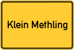 Place name sign Klein Methling