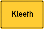Place name sign Kleeth