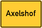 Place name sign Axelshof