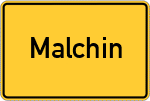 Place name sign Malchin