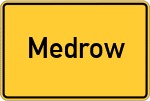 Place name sign Medrow