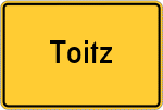 Place name sign Toitz
