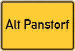 Place name sign Alt Panstorf