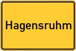 Place name sign Hagensruhm