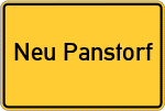 Place name sign Neu Panstorf