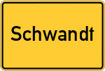 Place name sign Schwandt