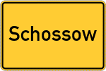 Place name sign Schossow