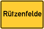 Place name sign Rützenfelde