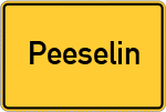 Place name sign Peeselin