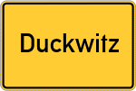 Place name sign Duckwitz