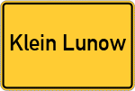 Place name sign Klein Lunow