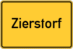 Place name sign Zierstorf