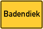 Place name sign Badendiek