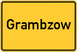 Place name sign Grambzow