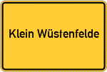 Place name sign Klein Wüstenfelde
