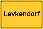 Place name sign Levkendorf