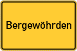 Place name sign Bergewöhrden