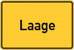 Place name sign Laage