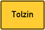 Place name sign Tolzin