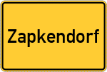 Place name sign Zapkendorf