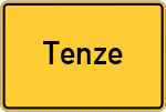 Place name sign Tenze