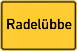 Place name sign Radelübbe