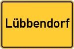 Place name sign Lübbendorf