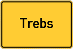 Place name sign Trebs