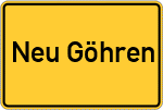 Place name sign Neu Göhren