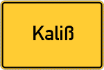 Place name sign Kaliß