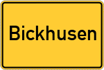 Place name sign Bickhusen