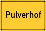 Place name sign Pulverhof