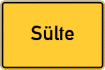 Place name sign Sülte
