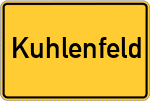 Place name sign Kuhlenfeld