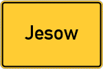Place name sign Jesow