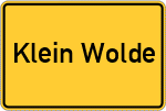 Place name sign Klein Wolde