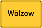 Place name sign Wölzow