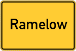 Place name sign Ramelow
