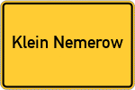 Place name sign Klein Nemerow