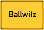 Place name sign Ballwitz