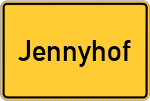 Place name sign Jennyhof