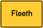 Place name sign Fleeth