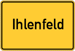 Place name sign Ihlenfeld