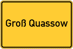 Place name sign Groß Quassow