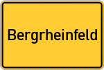 Place name sign Bergrheinfeld