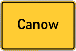 Place name sign Canow