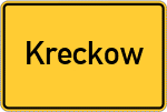 Place name sign Kreckow