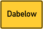 Place name sign Dabelow