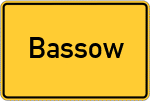 Place name sign Bassow