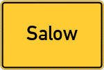 Place name sign Salow
